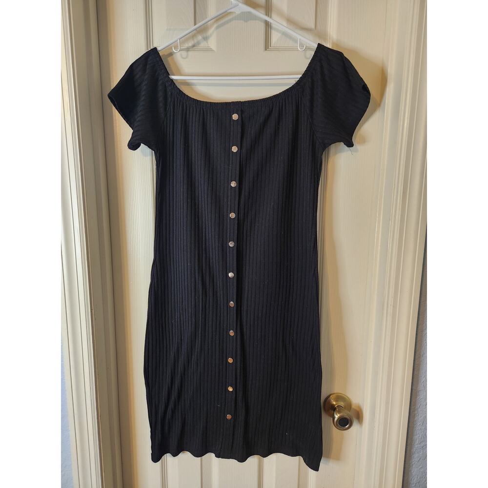 Vintage Say What? Short Sleeve Ribbed Bodycon Dress